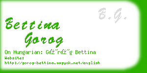 bettina gorog business card